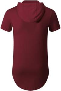 Camiseta ajustada de manga corta con capucha para hombre, Camiseta básica informal de poliéster/algodón, gran oferta, elementos esenciales de invierno - Product Image 3