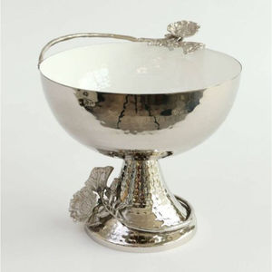 Bol à riz en acier inoxydable poli pour salle à manger élégante Bol à fruits en métal décoratif avec finition artisanale antique - Product Image 1