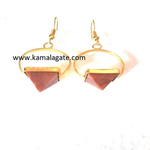 Conjuntos de pendientes de pirámide curativa de cristal de estilo religioso de moda al por mayor, piedras preciosas surtidas de latón chapado en oro, perlas de moda - Product Image 4