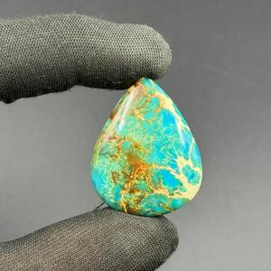 29,10 quilates azul natural variscita turquesa calidad AAA forma de pera suelta piedra preciosa personalizable tamaño 34X26X5MM para la fabricación de joyas - Product Image 3