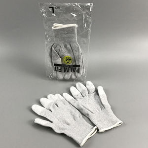 ถุงมือยางสีแดงถุงมือผ้าฝ้ายแบบถักถุงมือนิรภัยสำหรับงานก่อสร้างทำสวนในอุตสาหกรรม - Product Image 3