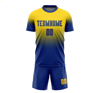 Tenues de football personnalisées pour équipes, ensemble complet, maillots de football à manches courtes, 6XL, 100% polyester, OEM, fournisseur en gros, fabricant - Product Image 1