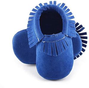 Fábrica al por mayor zapatos de bebé de cuero de suela blanda borlas gran oferta clásico recién nacido primeros andadores niños niñas forro de lona PU - Product Image 3