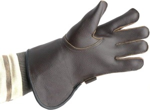 Gants de fauconnerie pour adultes Gants double couche en cuir de vachette souple pour la chasse aux oiseaux Aigles avec impression de logo personnalisé Oem - Product Image 2