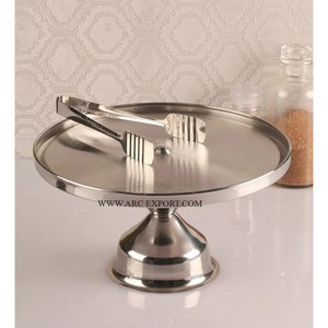 Trabajo martillado, nueva colección de moda, soporte de exhibición de pastel de mesa, la mejor calidad, tamaño grande, 2 niveles, soporte clásico para pastel de mesa de boda - Product Image 6