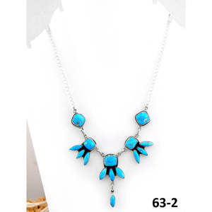 Perles religieuses classiques faites à la main de style sud-ouest, en turquoise blanche et argent sterling, avec motifs géométriques d'ancre et de chiffres, cadeau - Product Image 1