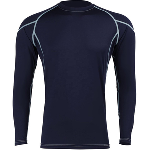 Nouvelles chemises de compression pour hommes et vêtements de sport à manches longues avec logo personnalisé chemises de compression de couleur unie - Product Image 4