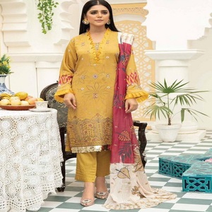 Inde et Pakistan Dames Hiver Viscose Tissu Salwar Kameez Qualité Exportation Vêtements Robes Confortables - Product Image 1