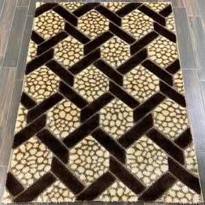 Tapis en polyester shaggy de qualité supérieure fabriqué par Gaziantep, tapis Adiva, tissage jacquard, poils longs, fabrication mécanique, rectangulaire - Product Image 2