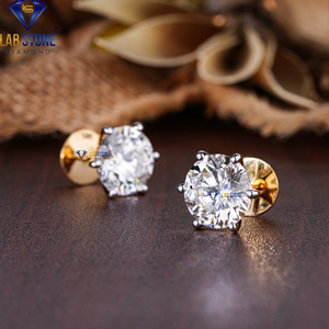 10.00 TDW Round Brilliant Stud Boucles d'oreilles Labgrown HPHT/CVD Diamond VS1 Clarity IGI Certified 18K Gold with VS1 Clarity Jewelry - Product Image 5