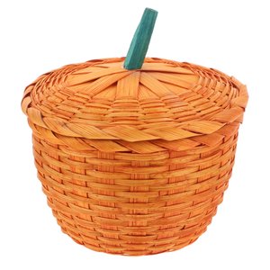 ตะกร้าทรงฟักทองทำจากไม้ไผ่สานอเนกประสงค์สำหรับเด็กกล่องเสิร์ฟอาหารลูกกวาดผลไม้ - Product Image 1