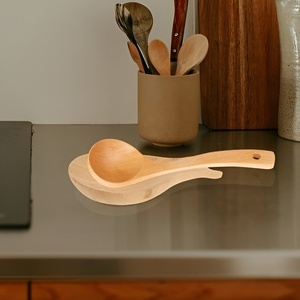 Precio bajo, venta al por mayor, cuchara de cocina, accesorios de cocina de madera ecológicos, soporte para cuchara de madera de acacia, superventas - Product Image 4