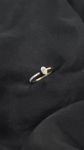 Vente en gros de bagues de luxe personnalisées en or 14 carats 18 carats avec lumière minimaliste Bague pour femme en diamant VVS E F - Product Image 3