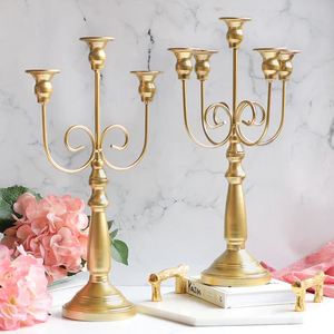 Candelabro de metal artesanías indias boda cuadrado oro plata superventas loto medianos grandes compradores comerciales - Product Image 4