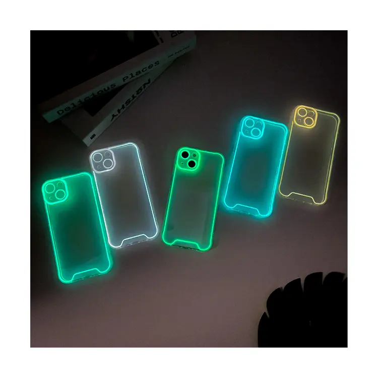 Glow in The Dark Mobile Back Cover Fluorescent TPU Silicone Phone Luminous Case for iphone 14 max