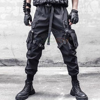 Pantalon Tech Wear de style urbain pour hommes avec poches fonctionnelles et pantalon utilitaire élégant pour hommes avec poches cargo