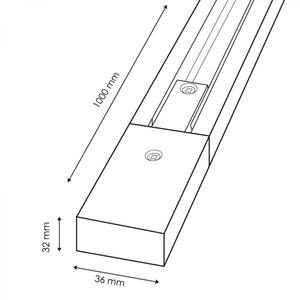 LEDUNI Faretti Moderni a Binario 1M Neri in Alluminio con Corpo in PC LED 220V per Illuminazione Ufficio - Product Image 3