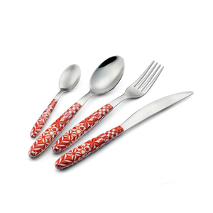 Meilleurs produits les plus vendus Couverts à offrir pour mariage Ensemble de couverts en acier inoxydable à poignée en résine de créateur pour hôtel, café et maison - Product Image 3