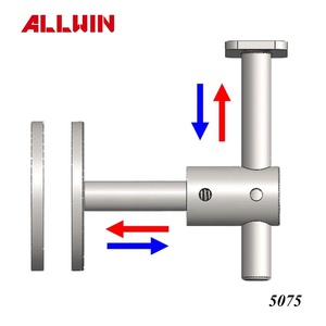 Soporte de pasamanos ajustable de 50x75mm de vidrio montado en vidrio de acero inoxidable - Product Image 4