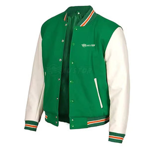 เสื้อแจ็คเก็ตเลตเตอร์แมนผ้าแคนวาสสำหรับฤดูหนาว คอตั้ง โลโก้ด้านหน้า กันน้ำ เป็นมิตรกับสิ่งแวดล้อม ระบายอากาศได้ดี คุณภาพเยี่ยม ไซส์ผู้ใหญ่สำหรับผู้ชาย - Product Image 1