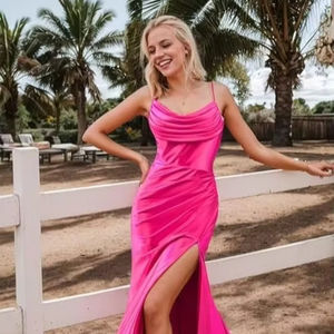 Élégant antistatique dames sans manches pleine longueur robe de cocktail décolleté chérie sans bretelles perles broderie perle - Product Image 1