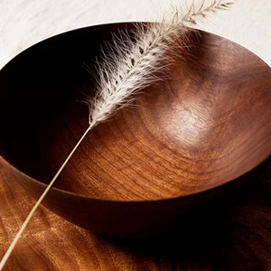 Cuenco cónico de madera Natural de alta calidad, cuenco para servir de madera de Acacia, utensilios de cocina pulidos, novedad, venta al por mayor - Product Image 4