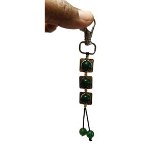 Super cristal llavero piedra verde Jade nefrita llave China piedra Natural curación llavero regalos para mujeres al por mayor - Product Image 1