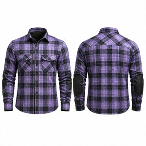 Chemise de moto décontractée en flanelle pour homme, vêtement de travail extérieur personnalisé 100% coton, séchage rapide, respirant - Product Image 1
