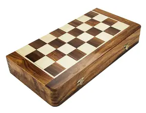 14 "तह पीतल शतरंज रोमन आंकड़े बोर्ड खेल सेट-सर्वश्रेष्ठ Gifting घर सजावट और खेल के लिए