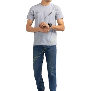 Camisetas de moda de Marga gris de alta calidad para hombres Camiseta de manga corta con diseño de impresión de logotipo formal para ropa informal - Product Image 1