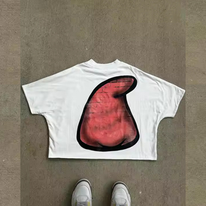 T-shirt unisexe Logo personnalisé toutes les tailles 220 grammes Polyester/coton Streetwear T-Shirt - Product Image 4