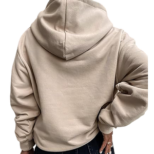 Sweat à capuche zippé ample 100 % coton pour homme, en molleton épais, personnalisable avec logo brodé numérique pour l'hiver - Product Image 4