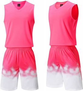 Conjuntos de pantalones cortos de baloncesto personalizados Unisex 100% Impresión de transferencia de calor Antibacteriano Secado rápido Transpirable Tallas grandes para el nombre del equipo - Product Image 2