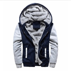 Nouveau survêtement de sport décontracté pour homme, automne, uni, écologique, coupe-vent, à capuche, épais, chaud, polaire, M-5XL - Product Image 3