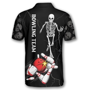 High-quality bowling jerseys made with lightweight moisture-control fabric <b>bright</b> all-over prints for team uniforms - Product Image 3