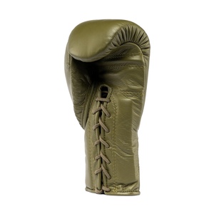 Gants de boxe professionnels de qualité supérieure en cuir de vachette véritable conception de dentelle de mouche de luxe dernier modèle Muay Kickboxing Sports - Product Image 3