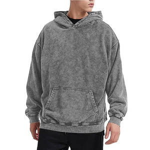 Alta calidad Hip Hop Streetwear Fleece 80/20 French Terry Pullover Sudadera con capucha Personalizada Hombres Grueso Peso pesado Sudadera con capucha pesada - Product Image 3
