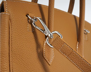 กระเป๋าถือโท้ทหนังวัวแท้หรูหรา2025สำหรับผู้หญิงความจุมากเม็ดลิ้นจี่มีซิปซับในโพลีเอสเตอร์เครื่องประดับแฟชั่น - Product Image 5