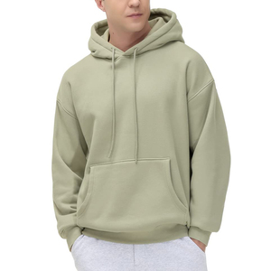 Sudadera con capucha para hombre Trending Heavyweight Basics 100% algodón y mangas cálidas mezcladas Patrón sólido para invierno - Product Image 6