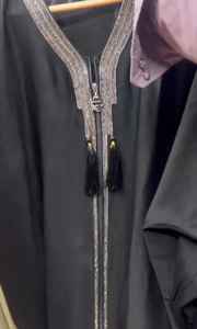 Élégant modeste brodé à la main femmes Baggy fermeture éclair Abayas robes traditionnelles de Dubaï tissu respirant - Product Image 2