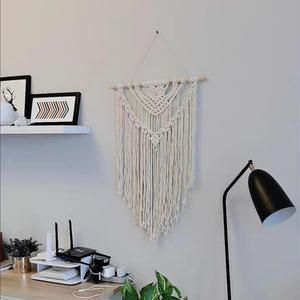 Macramé bohemio de algodón hecho a mano, tapiz colgante de pared de lujo para decoración del hogar para sala de estar, dormitorio y pasillo, bohemio artístico - Product Image 1
