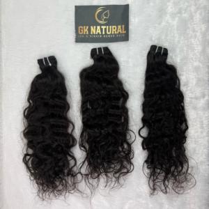Donneur unique non traité 100% naturel bouclé naturel noir couleur Machine Double trame temple indien faisceaux de cheveux humains Extensions - Product Image 1