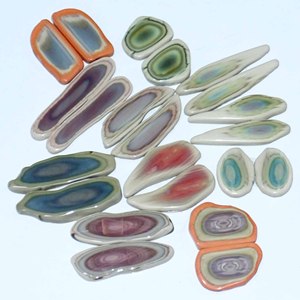 Lote de Gemas de Cuarzo de Alta Calidad, Jaspe Imperial 100% Natural, Par de Cabujones de Formas Mixtas, Tamaño Personalizable, para Joyería - Product Image 3