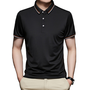 ขายส่งฤดูร้อนชายหนุ่มเสื้อโปโลสไตล์ใหม่สีทึบแขนสั้นเสื้อลําลองถักโพลีเอสเตอร์/ผ้าฝ้ายปุ่มปก - Product Image 1