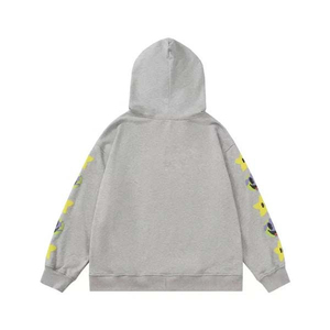 Sweat à capuche ample et court en coton 100% pour homme, design à épaules tombantes, haute qualité - Product Image 2