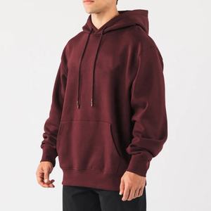Sweat-shirts à capuche en molleton français personnalisés pour hommes, 100 % coton, surdimensionnés, brodés, épais, lourds, imprimés pour l'hiver - Product Image 4