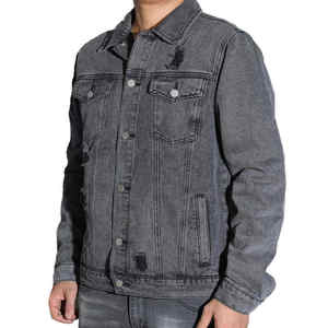 Hombres Plain Bulk Denim Jacket Ripped - Product Image 5