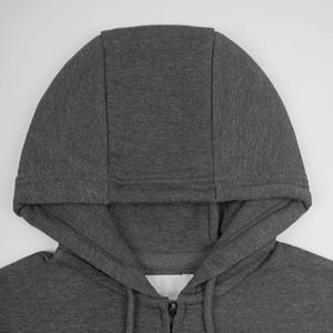 Vente en gros de sweat-shirts pour hommes, taille XS, 100% coton, veste polaire zippée thermique d'hiver avec logo personnalisé imprimé, motif 3D - Product Image 3