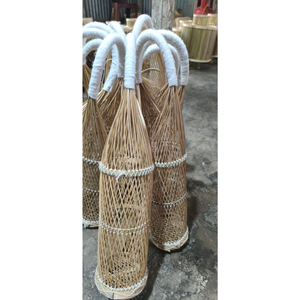 Support à bouteilles de vin en bambou fait main, écologique, en bois naturel, avec logo personnalisé, marque OEM pour cuisine, bar, salle à manger - Product Image 2