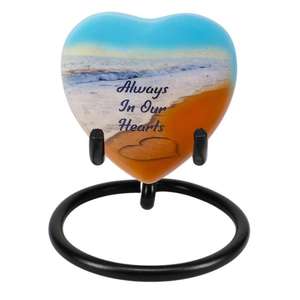 Funeral Handcrafts Memorial Heart Urnas de cremación para adultos Cenizas Recuerdo Urna Hecho a mano Últimas urnas para seres queridos - Product Image 5